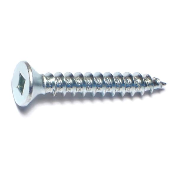 Midwest Fastener Sheet Metal Screw, #10 x 1-1/4 in, Zinc Plated Steel Flat Head Square Drive, 100 PK 08621 - main